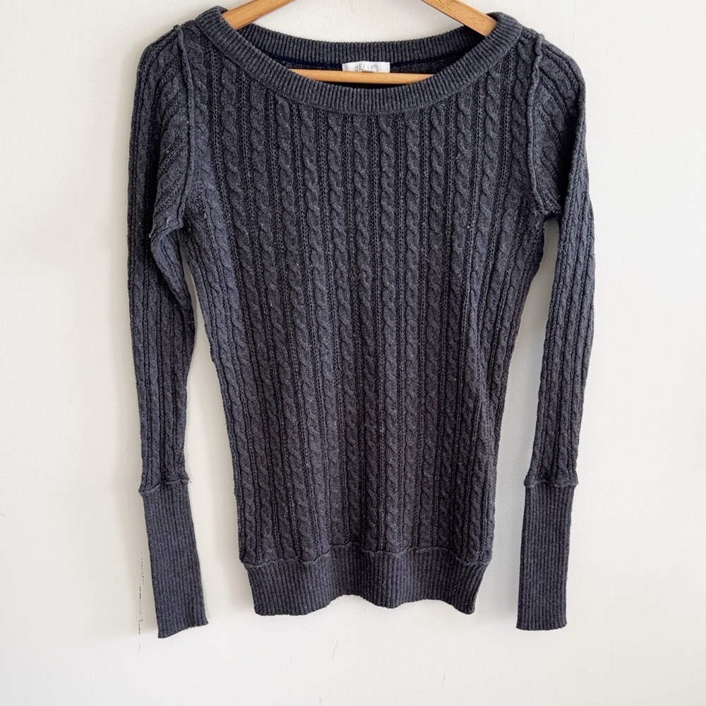 Vintage Y2K Delia's gray knit cotton wool blend long sleeve sweater size L